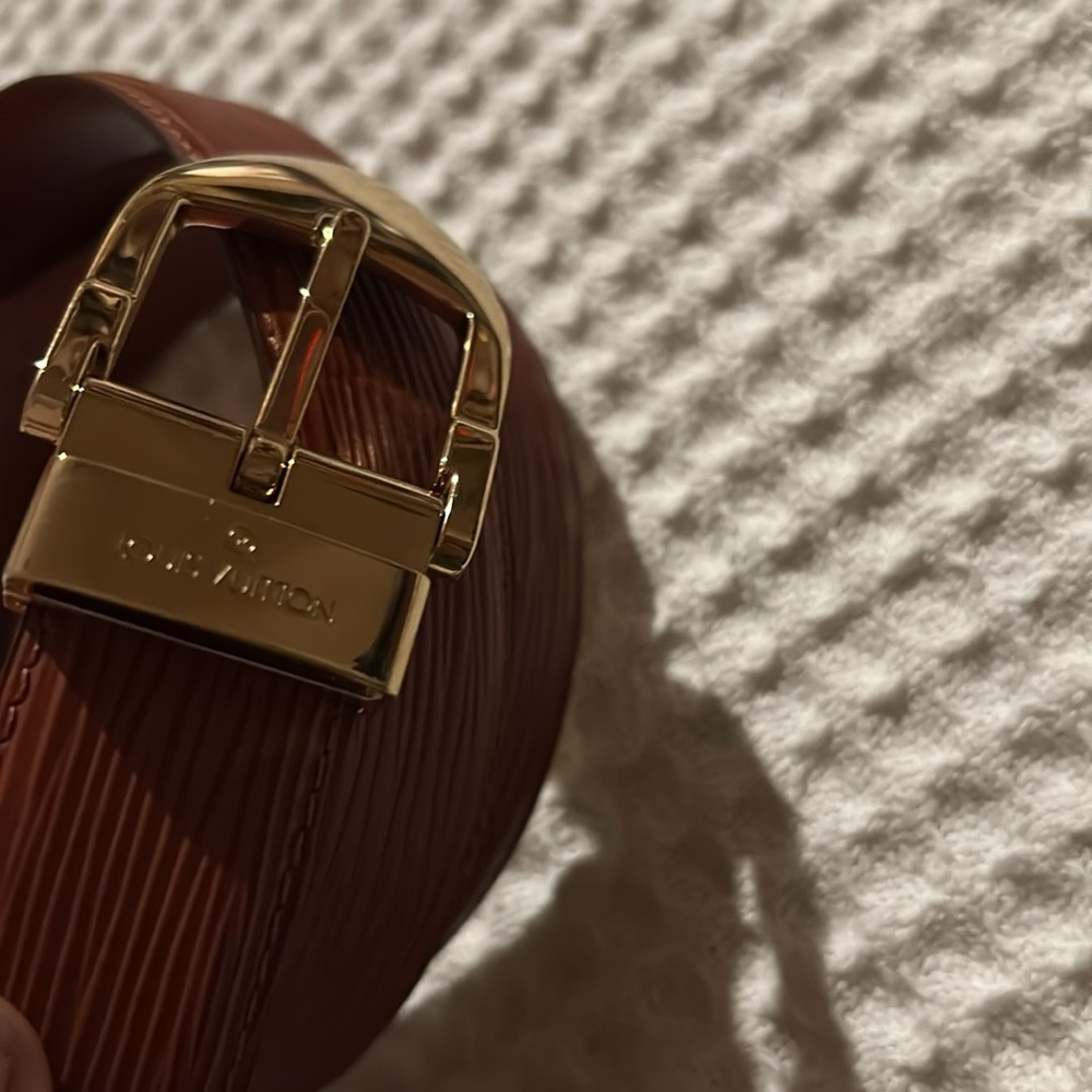 Louis Vuitton Men’s 44 Brown Epi Leather Belt / New Never Used  / Made in Spain - Picture 4 of 6